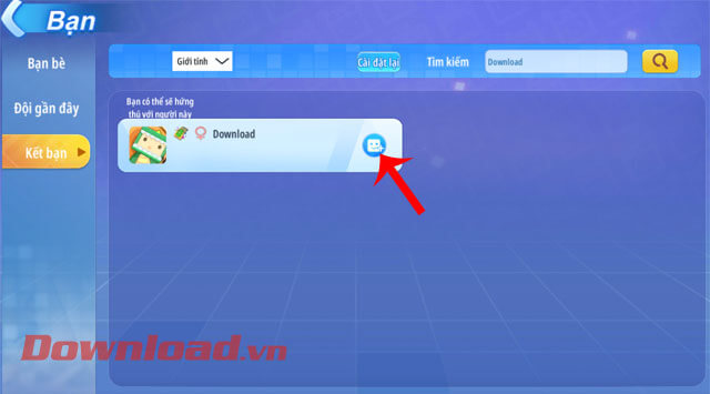Ấn vào biểu tượng thêm bạn bè