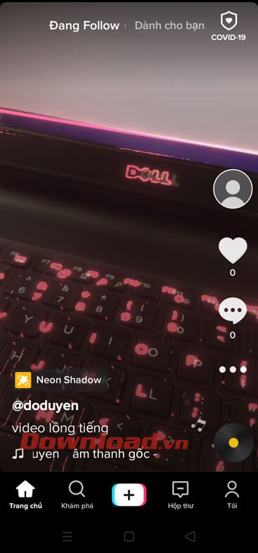 Video đã được đăng lên TikTok