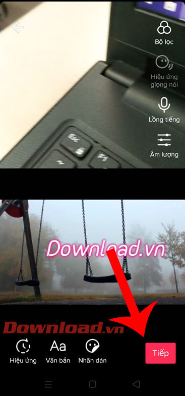 Thêm nhãn dán và hiệu ứng vào video