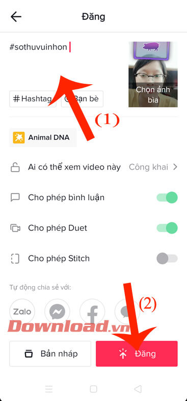 Viết caption cho video