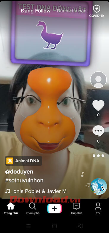 Video đã được đăng lên TikTok