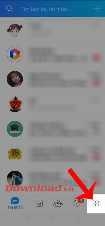 Nhấn vào biểu tượng của mục Thêm