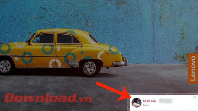 Thông báo tin nhắn khẩu cấp