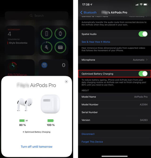 Tối ưu hóa sạc pin Airpod