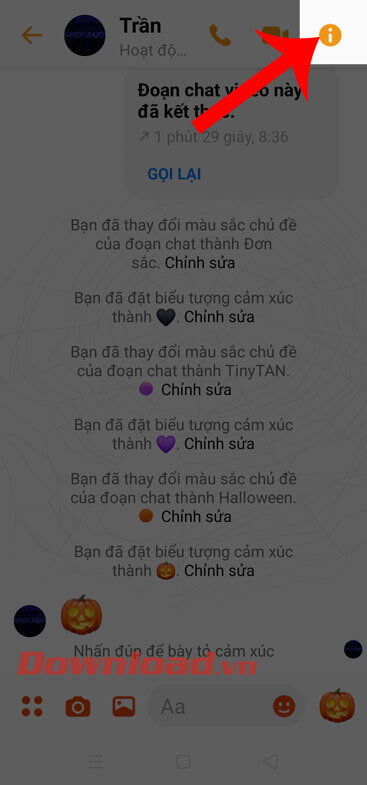 Nhấn vào dấu chấm than 