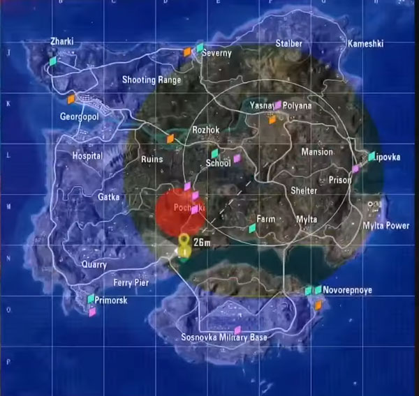 PUBG vi tri tang ham bi mat erangel 6