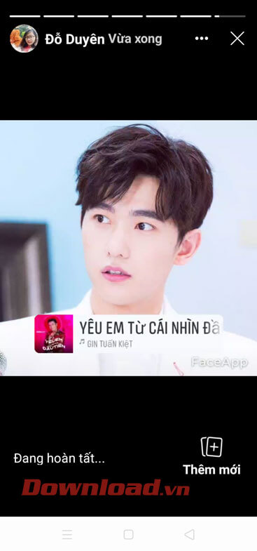 Đã đăng tải ảnh lên story