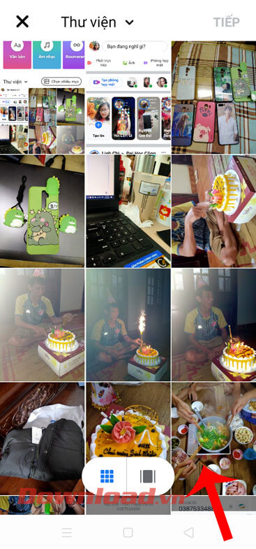 Chọn hình ảnh tải lên