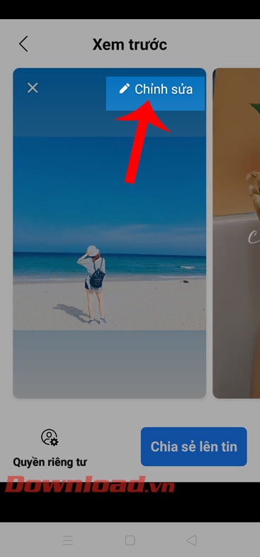 Chạm vào mục Chỉnh sửa