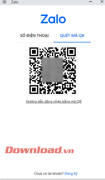 Mã QR đăng nhập Zalo