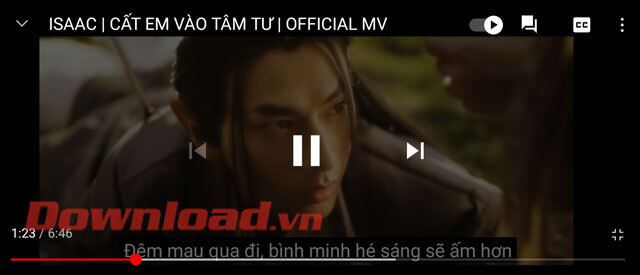 Phóng to màn hình video Youtube