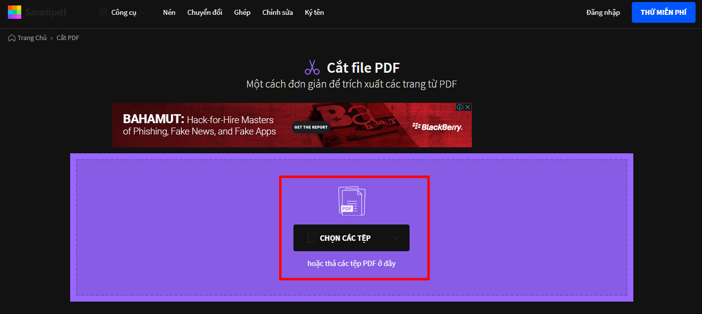 Cách tách file PDF trực tuyến không cần cài phần mềm