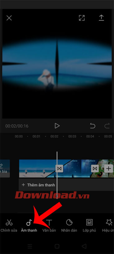 Ấn vào mục Âm thanh