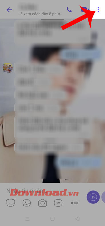 Nhấn vào biểu tượng đấu ba chấm