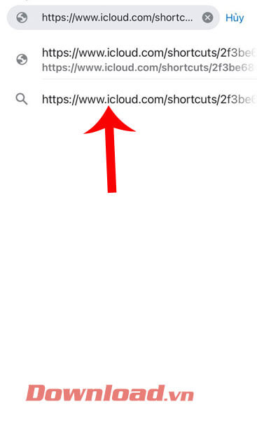 Truy cập vào đường link trên trình duyệt