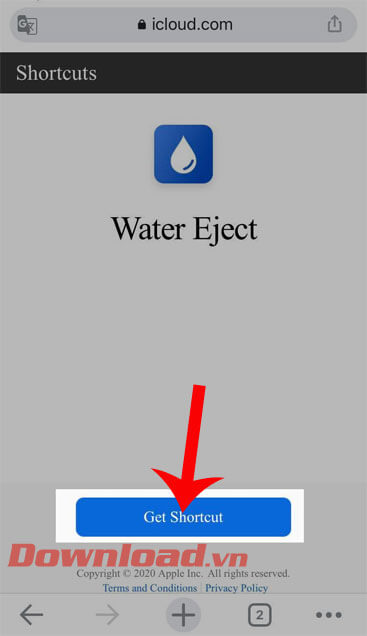 Nhấn nút Get Shorrtcut