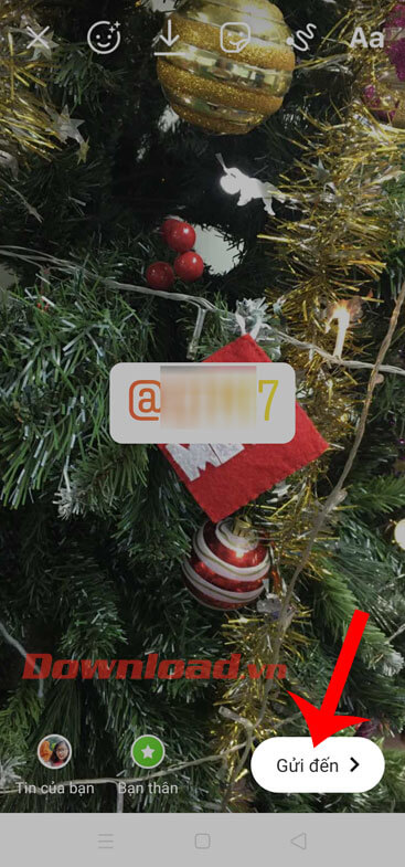 Ấn vào nút Gửi đến