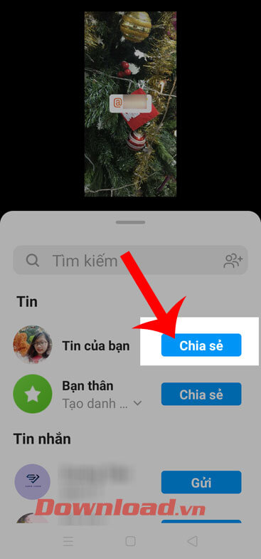 Story được đăng lên Instgram