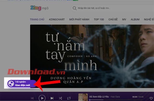 Nhấn vào mục Trải nghiệm giao diện mới