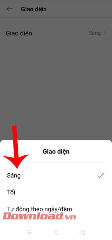 Chọn chủ đề của ứng dụng