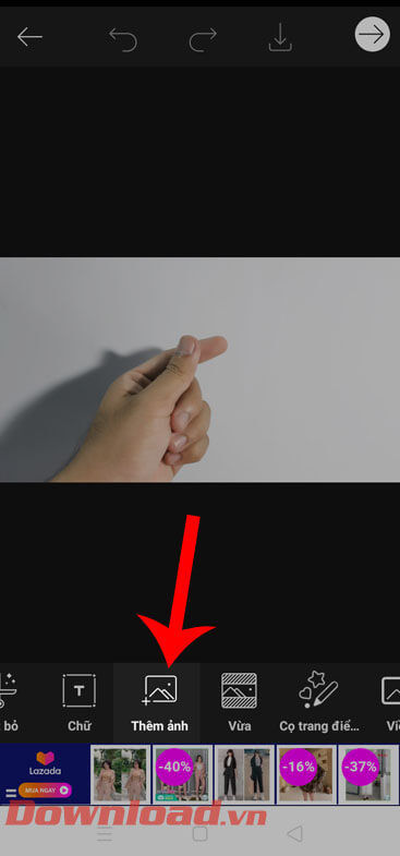 Nhấn vào mục Thêm ảnh