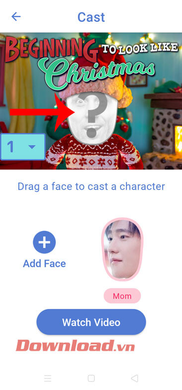 Chạm vào khuôn mắt của người mẫu trong video