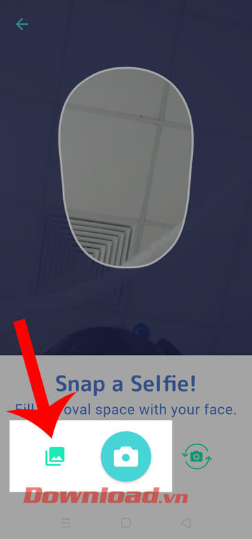 Nhấn vào biểu tượng thư viện