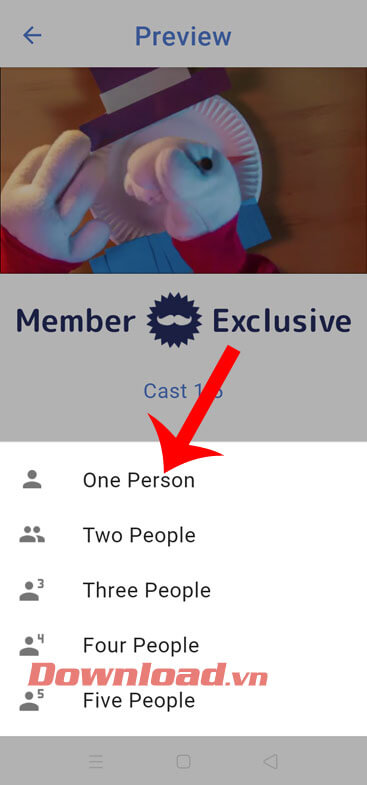 Chọn số người xuất hiện
