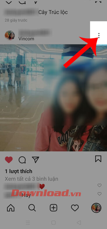 Chạm vào biểu tượng dấu ba chấm