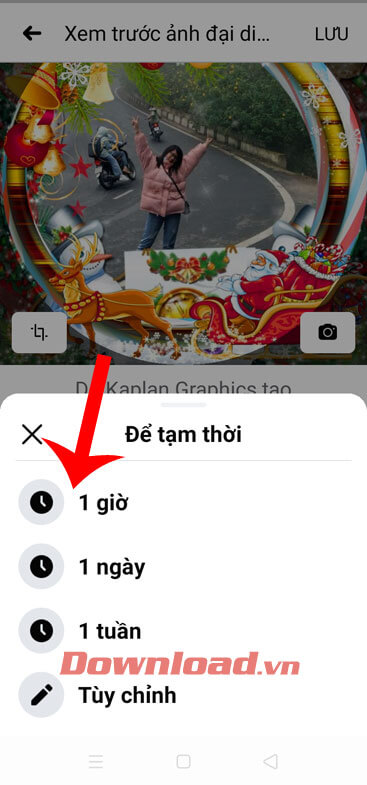 Thiết lập thời gian đặt ảnh avatar