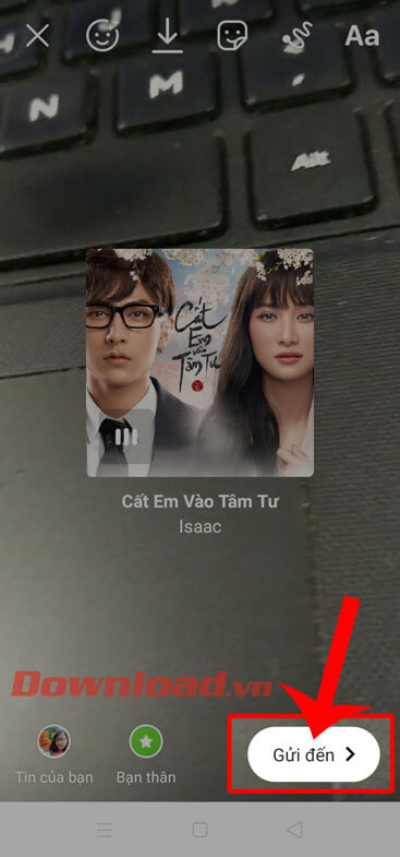 Nhấn nút Gửi đến