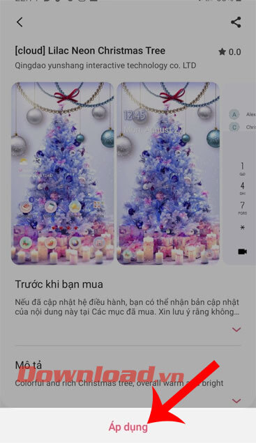 Ấn nút Áp dụng