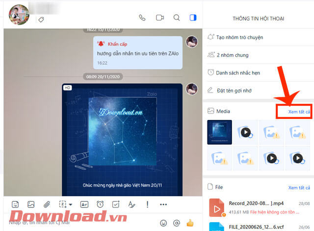Ấn nút Xem tất cả