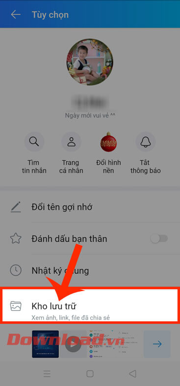 Ấn vào mục Kho dữ liệu