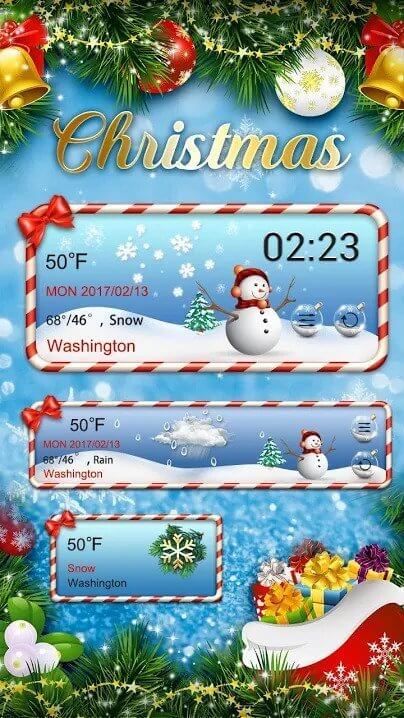 Christmas GO Weather Widget Theme