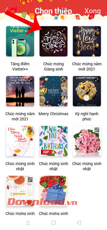 Chọn thiệp chúc mừng