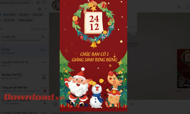 Hiệu ứng Sticker Giáng sinh