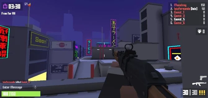 Game bắn súng trên web Krunker