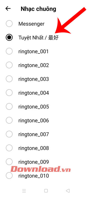 Chọn nhạc chuông