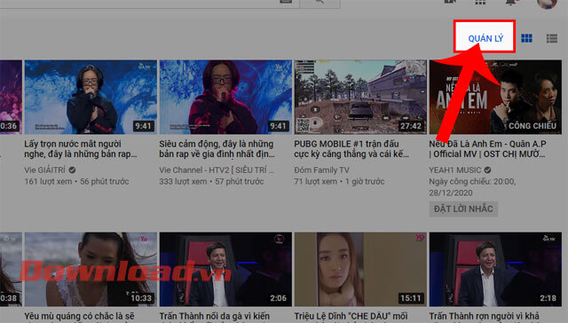 Ấn vào mục Quản lý