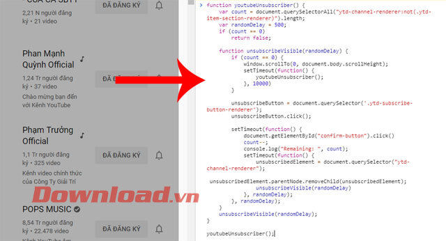 Sao chép và dán đoạn code