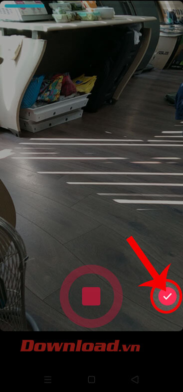 Chạm vào dấu tick