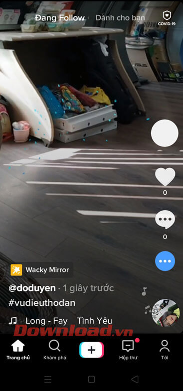 Video đã được đăng lên TikTok