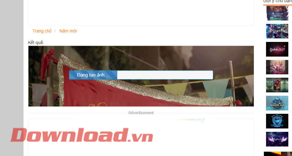 Đợi quá trình tạo ảnh được hoàn tất