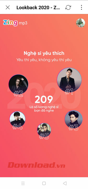 Ca sĩ yêu thích nhất