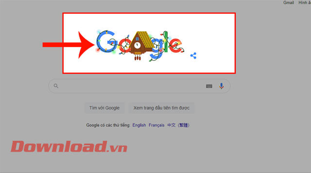 Nhấn vào biểu tượng của Google