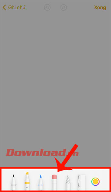 Chọn bút để vẽ