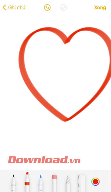 Nét vẽ đã được sửa