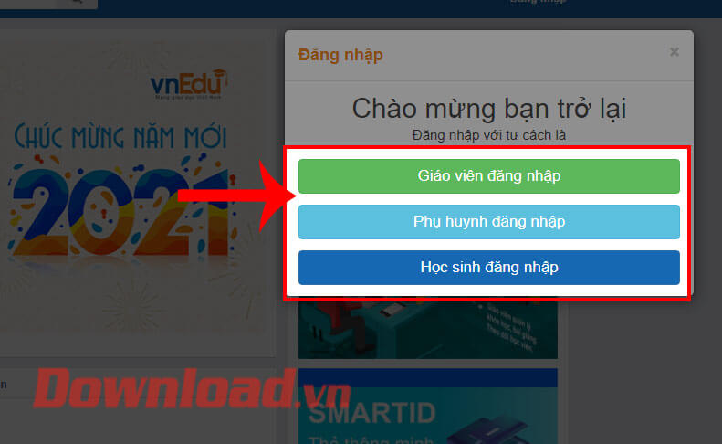 <p><strong>Bước 3:</strong> Lúc này của sổ Chào mừng đăng nhập xuất hiện, hãy<strong> chọn loại tài