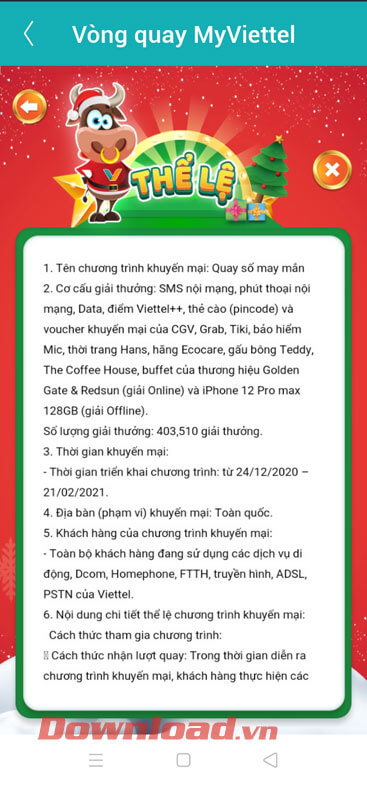 Thể lệ của chương trình